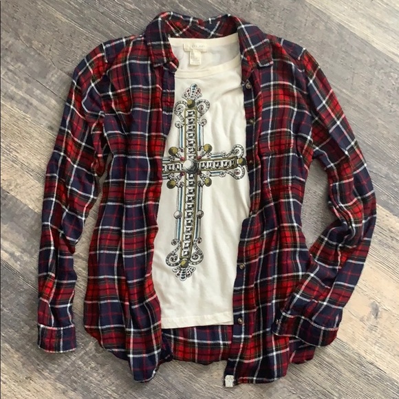 Cream Cross Muscle Tank - Picture 1 of 4